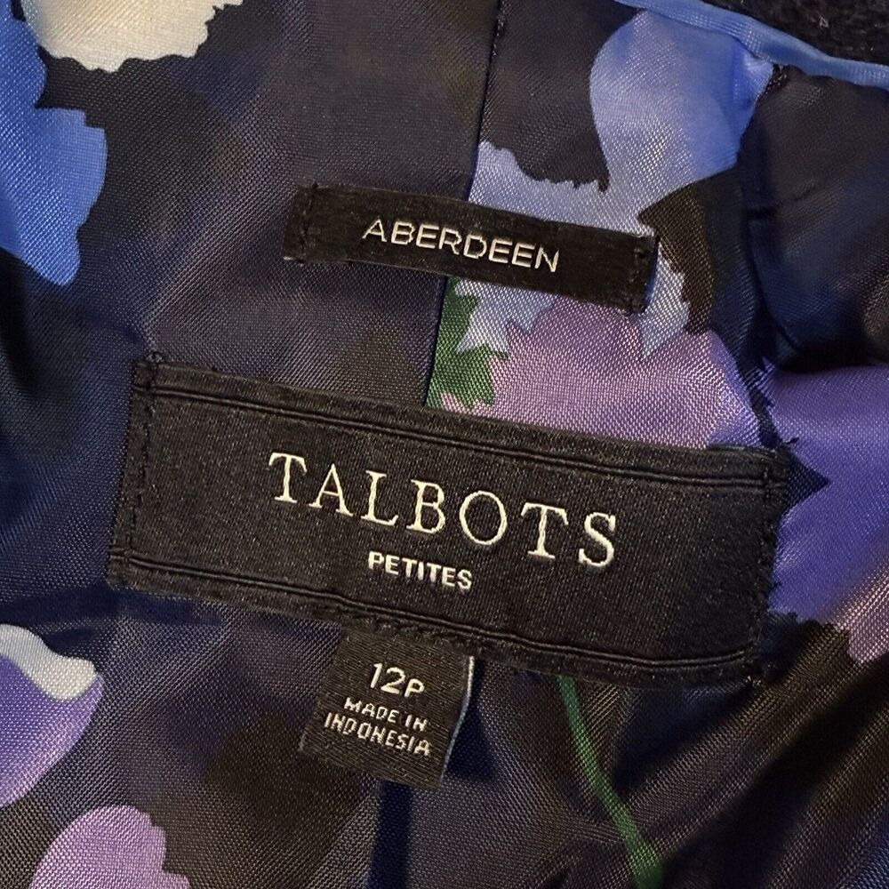 Talbots Navy Blue Three-Button Blazer - Picture 11 of 12